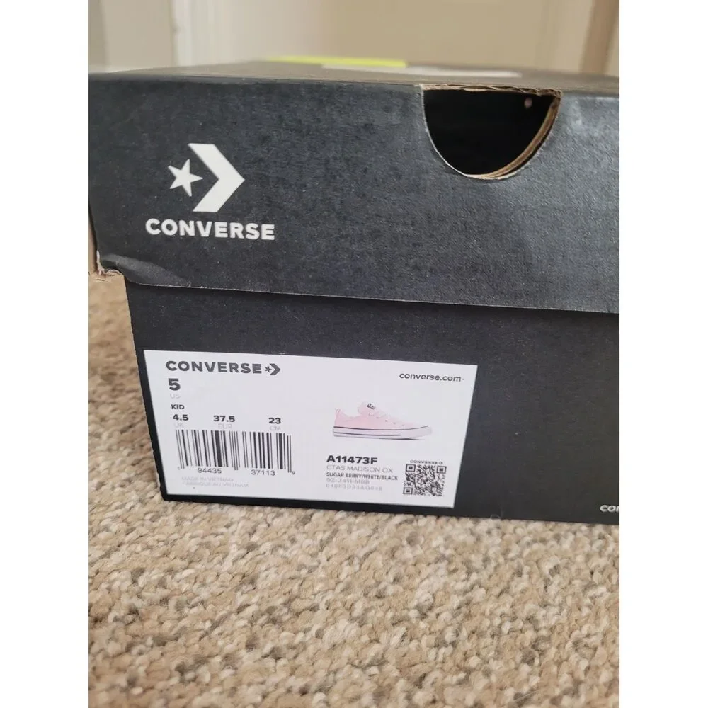 Converse Chuck Taylor All Star Madison Ox Kids Size 5 Sugar Berry Pink